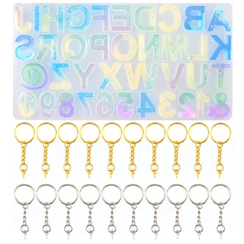 

25pcs English Alphabet Resin Silicone Molds Kit Clay Epoxy Molds And Tools Backward Casting Letter Number Epoxy Molds For Resin