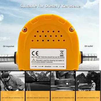 

60W Auto Engine Oil Pump 12V/24V Electric Oil/Diesel Fluid Sump Extractor Fuel Transfer Suction Pump Boat Engine