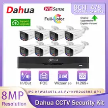 Dahua 8MP Kit Camera De Segurança IPC-HFW3849T1-AS-PV 4K NVR Security NVR2108HS-8P-I CCTV Video Recorder Surveillance System