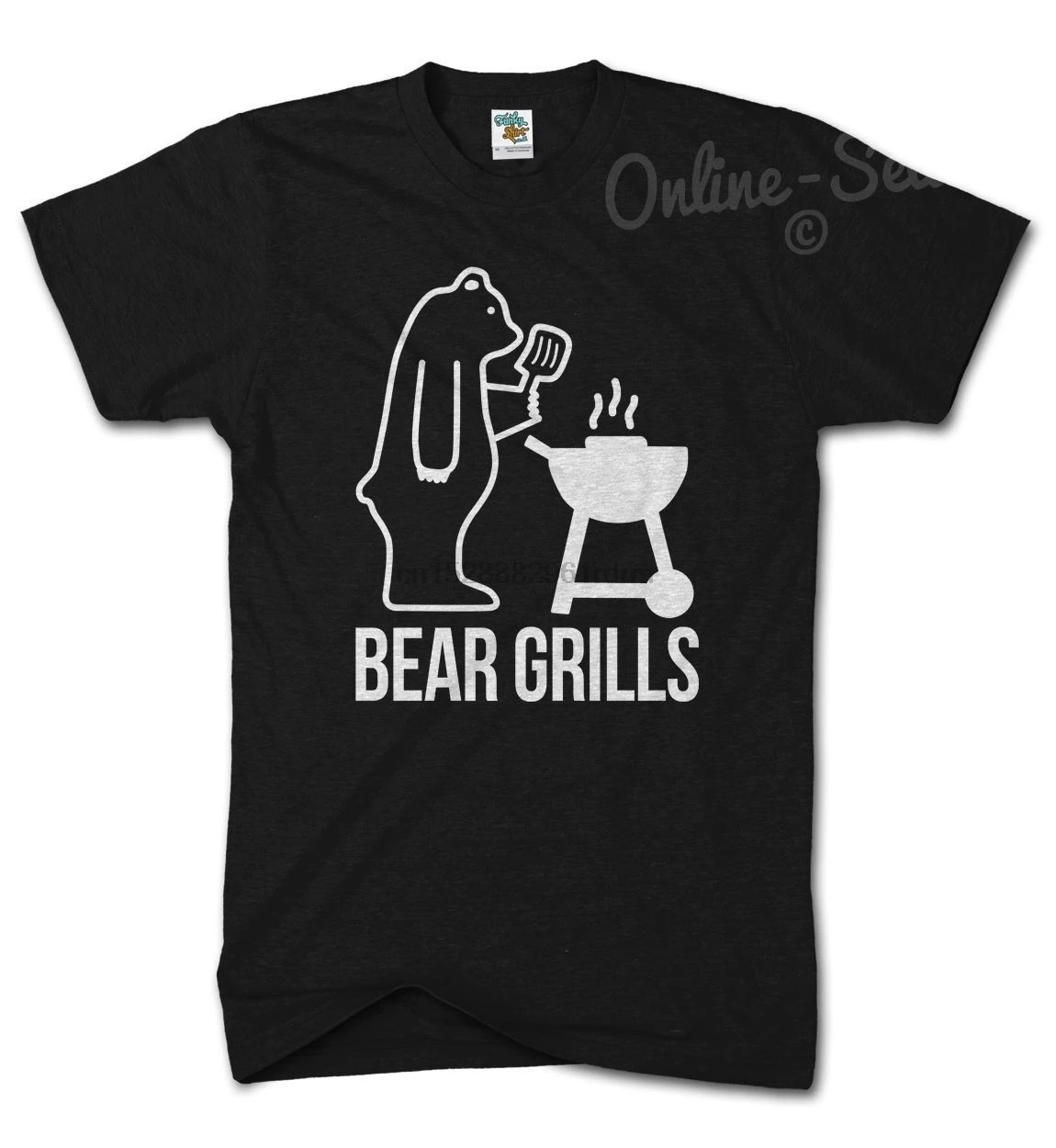 BEAR GRILLS Funny Tshirt Mens Birthday Grylls TV Camping Slogan Survivor Gift 100% cotton tee shirt tops wholesale |