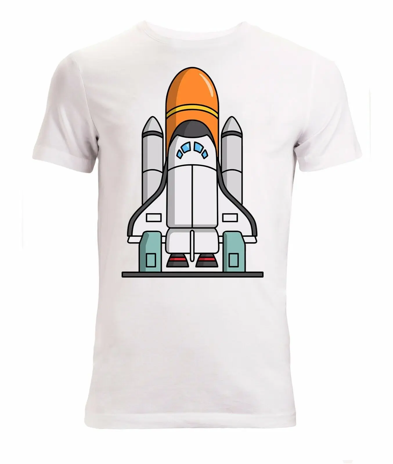 Challenger Space Shuttle Mini Art Мужская (женская в наличии) футболка белая |