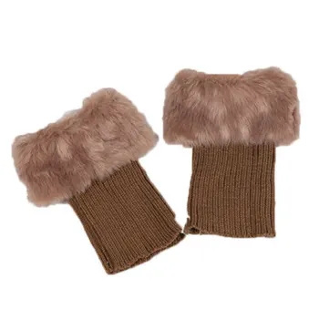 

Women Short Sleeve Fashion Accessories Winter Outdoor Ankle Solid Knitted Toppers Protector Footless Leg Warmer Boots Socks Soft