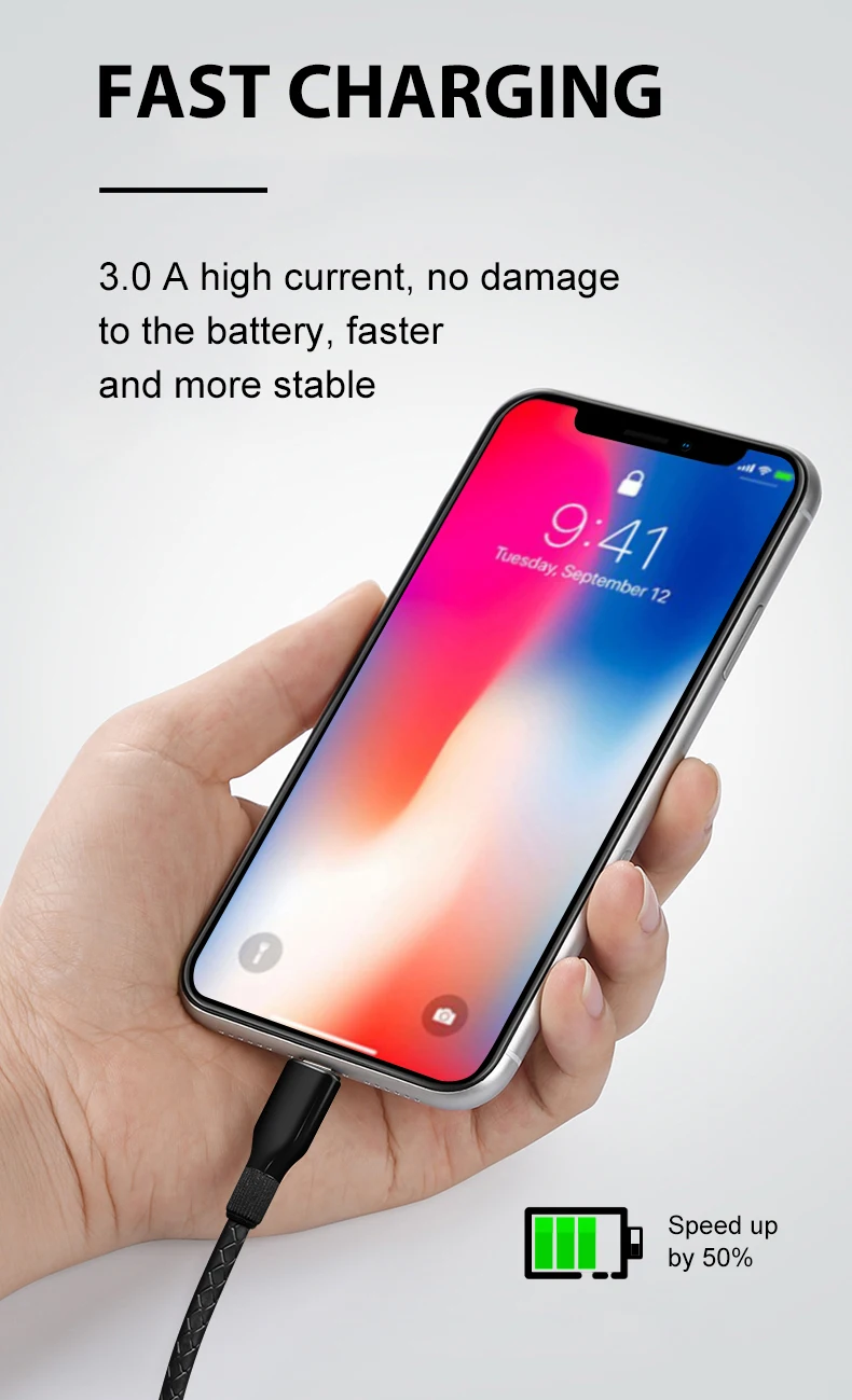 VEEAII 1 м 3A Micro USB кабель type C зарядное устройство для Iphone 11 pro зарядное устройство для samsung S8 S9 Xiaomi Ipad мобильный телефон кабель провод шнур