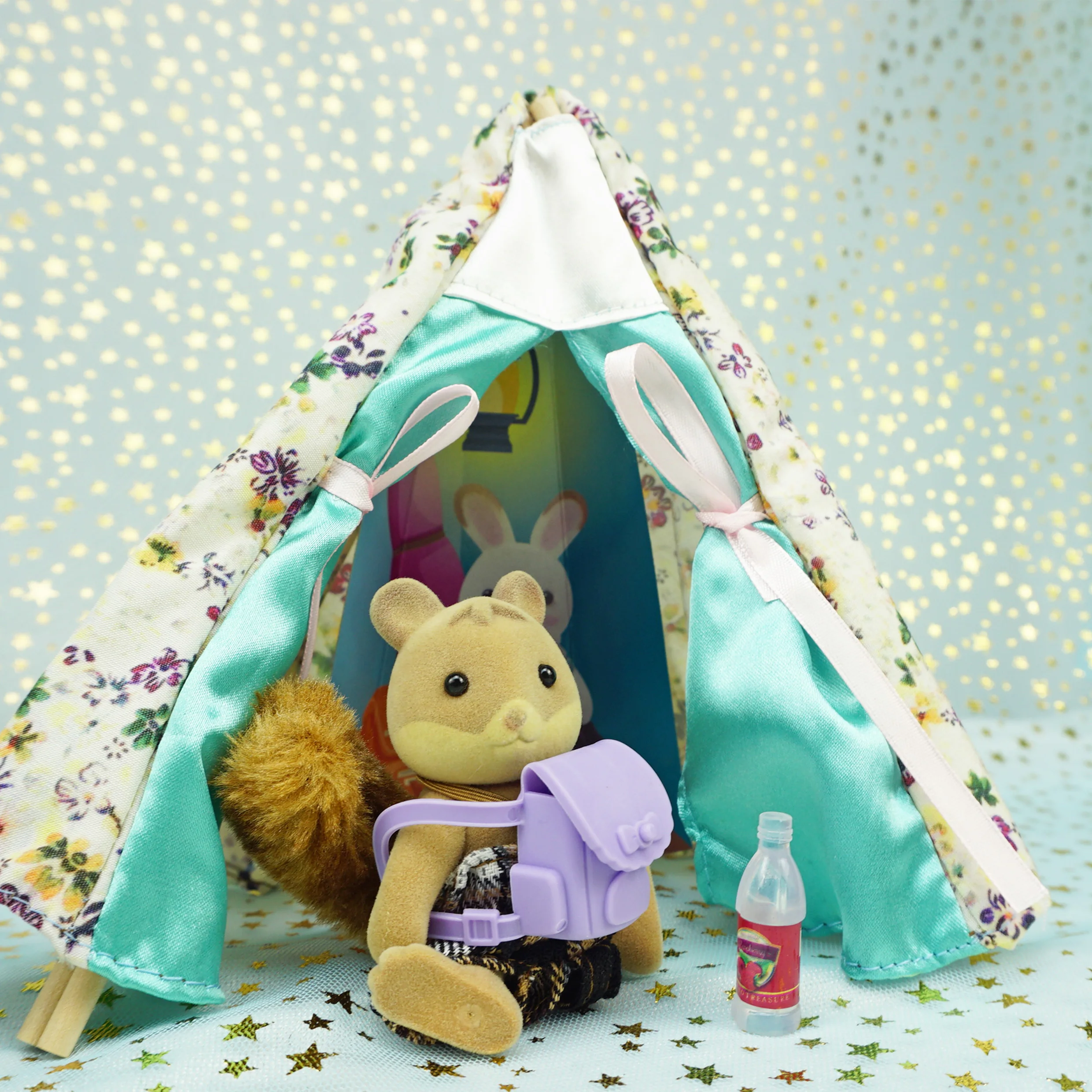 1:12 Forest Hut Play House Villa ABS1/12 Simulation Forest Animal Squirrel Cat Child Birthday Gift 4
