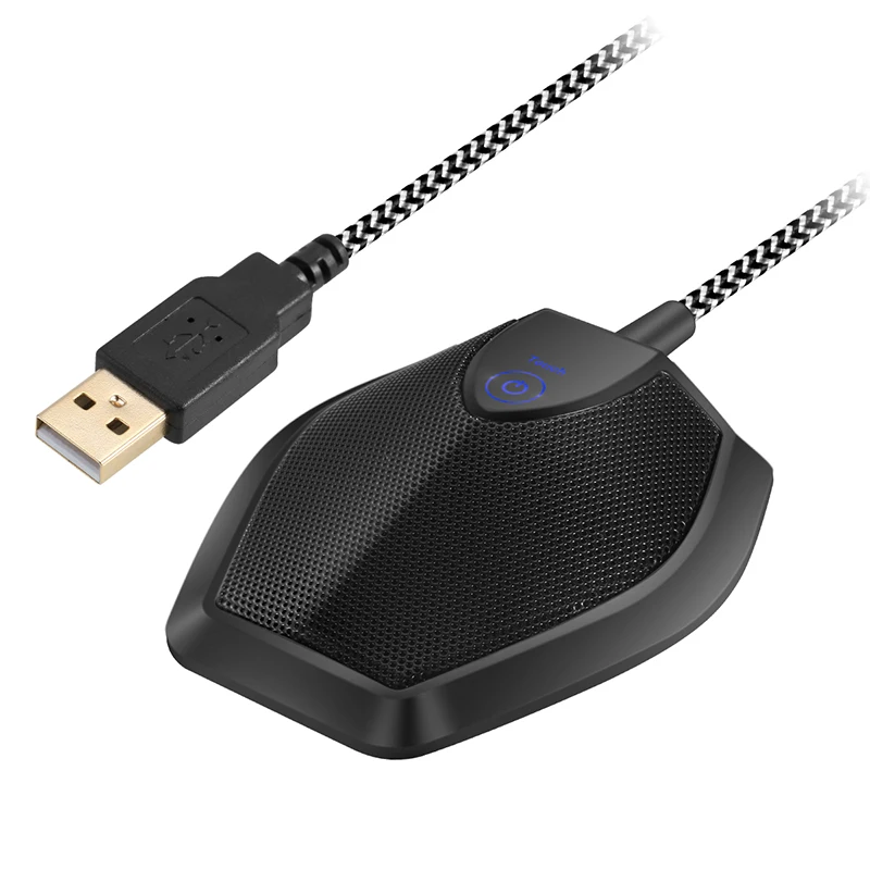 USB настольный микрофон для конференц-совещаний, бесшумный стерео всенаправленный микрофон FKU66