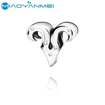 

New Fashion 100% 925 Sterling Silver Beads Sparkling Aries Zodiac Charm fit Original Pandora Bracelets Women DIY Jewelry