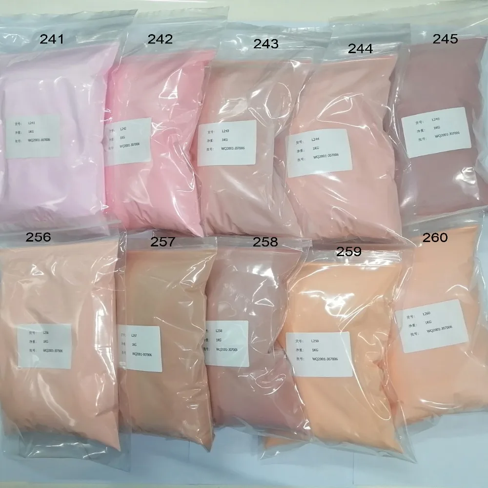 Description Picture 5 of item1Kg/Bag Nail Powder Nude Color Acrylic Nail Art Powder 3DAcrylic Dip Powder Fantasy Nails Make-Cover Collection Sculpture Powder