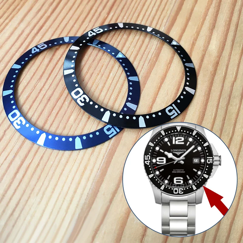 론진 스포츠용 알루미늄 시계 베젤 인서트, 자동 시계, 하이드로 컨퀘스트, 44mm, L3.841.4