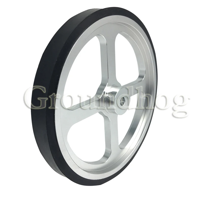 Aluminum Encoder meter wheel Synchronous wheel OVW Length measuring rubber wheel Perimeter 500mm hole 6 8 10 12 15mm Aluminum Encoder meter wheel Synchronous wheel OVW Length measuring rubber wheel Perimeter 500mm hole 6 8 10 12 15mm