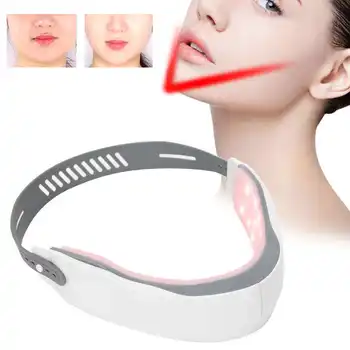

Face Lifting Device Chin V-Line Up Lift Belt Red Blue LED Photon Therapy Machine Microcurrent Facial Beauty Massage Instrument