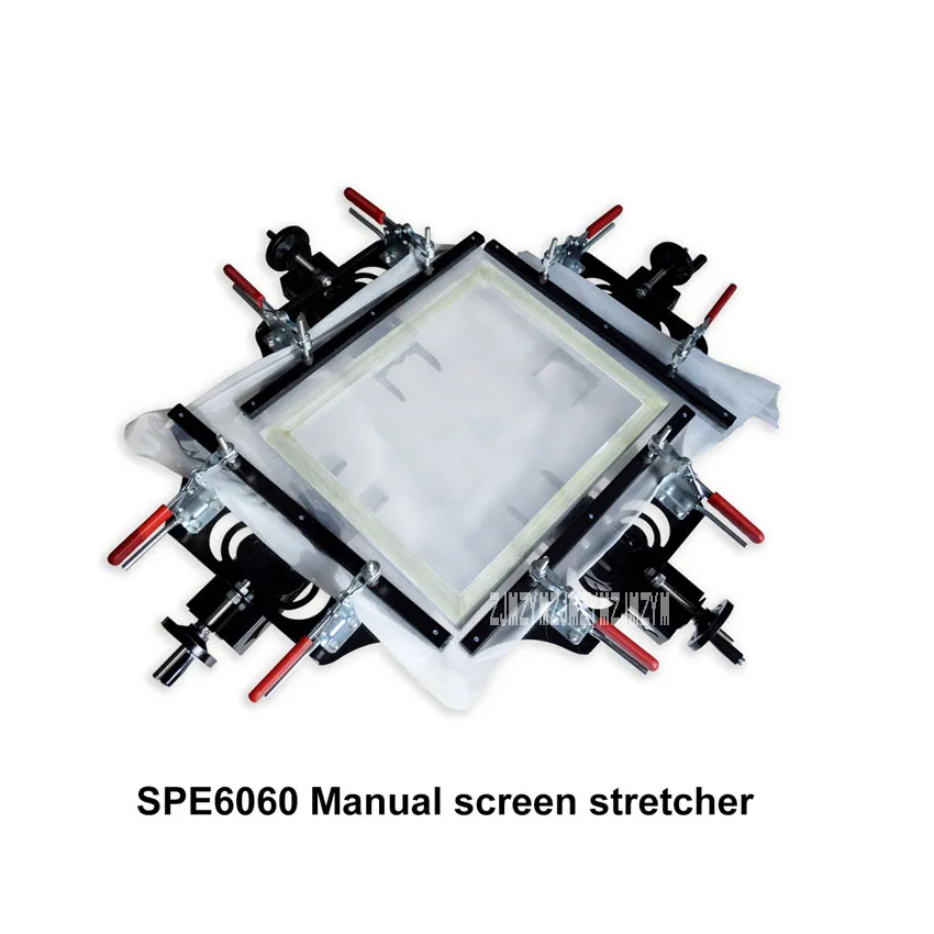 SPE6060 быстрый зажим тип ручной растяжки машина высокая точность экран носилки 2" x 24" экран подрамник для печати(60*60 см