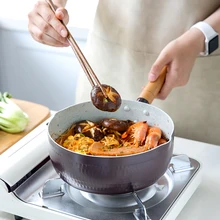 Японский стиль Снежная сковорода с антипригарным покрытием лапша, рис суп молоко маленькая каша Пароварка кастрюля для тушения Кастрюля Сковорода