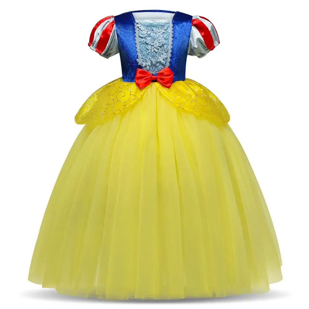 Dress as photo Платье Белоснежки; детское платье принцессы; вечерние костюмы для костюмированной вечеринки; нарядная одежда Белоснежки и Егеря для малышей; рождественские наряды - Цвет: Dress as photo