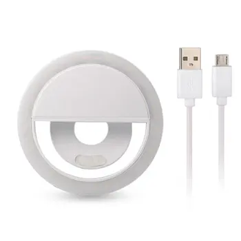 

ACEHE Self Artifact LED Ring Flash Fill Night Flash Light Clip Photo Camera for Cell Phone Smartphone Self-timer Beauty Light