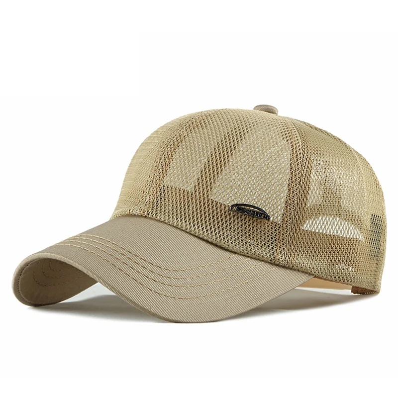 Хаки Women Man Ultra-slim Running Cap quick-drying fabric Summer Cap Unisex Quick Dry Mesh Cap Running Hat Breathable Hats - Цвет: Хаки