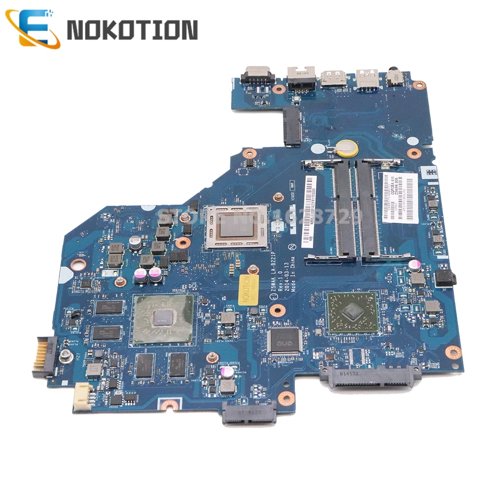 discount  NOKOTION For Acer aspire E5-551G Laptop Motherboard NBMLE11001 NB.MLD11.001 LA-B221P A10-7300 CPU R