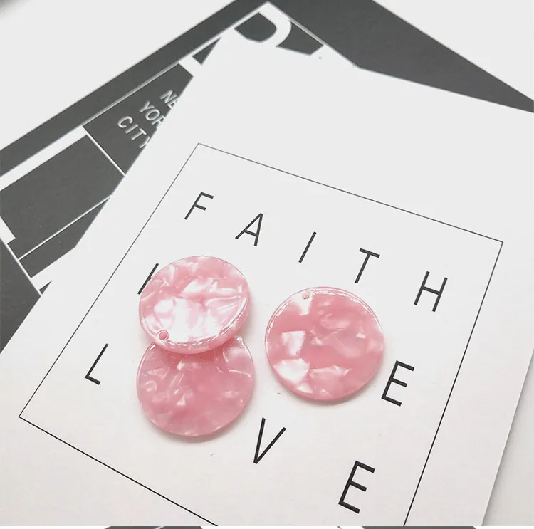 Earring Decoration Supplies Fashion Acrylic Material DIY Earring Accessories Round Colorful Earring Supplies WD20 (7)