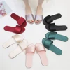 Wedding Party Satin Slippers For Bride Bridesmaid Bachelorette Party Team Bridesmaid Gift Non-Slip Satin Soft Wedding Shoes 1
