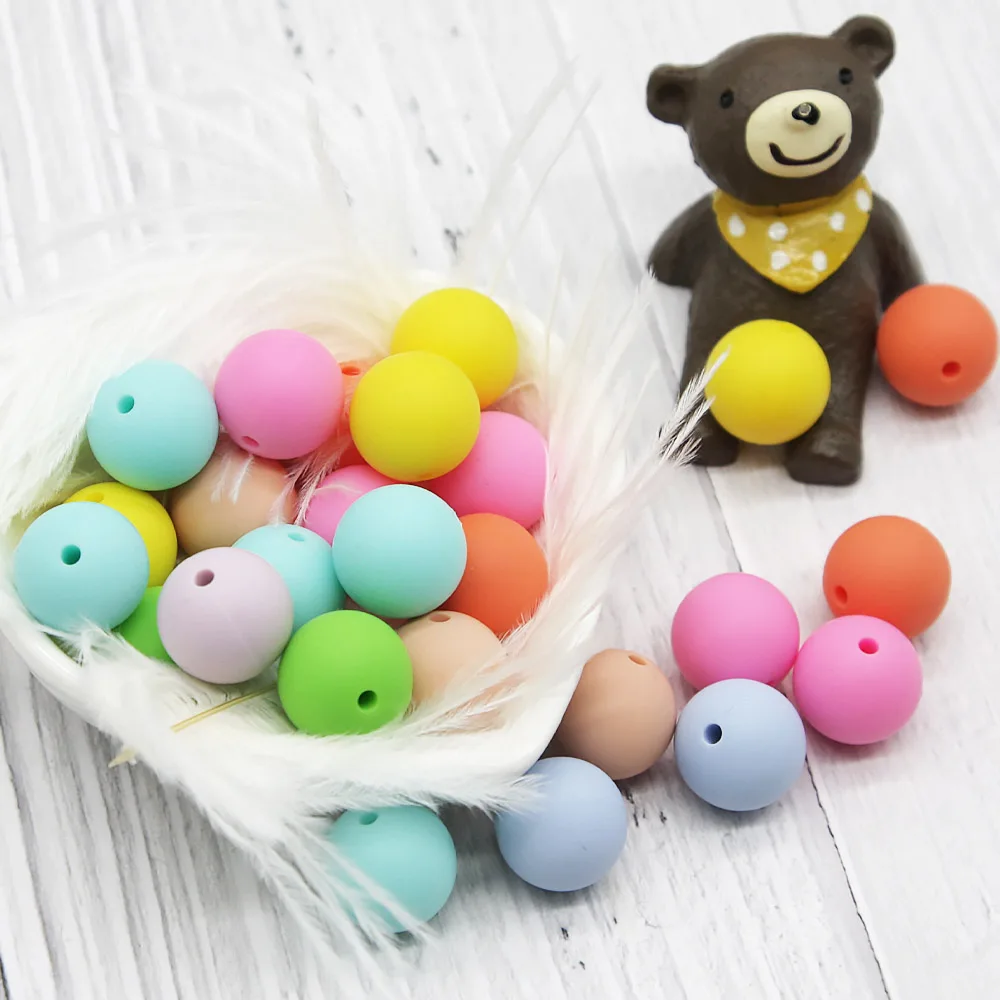 Cute-idea 9mm 500pcs Food Grade Silicone beads Baby Chewable Colorful  Appease Toys DIY Pacifier Chains цена и фото