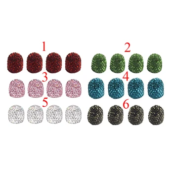 

4pcs Tires Valve Stem Caps Wheel Motorcycle Accessories, Handmade Sparkling Rhinestone 7.5mm White, pink, black