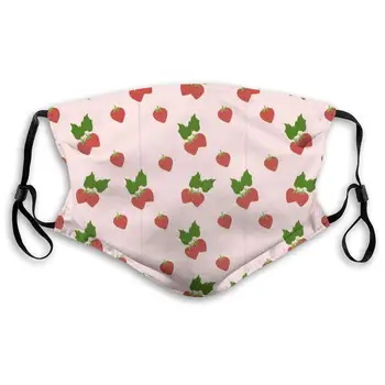 

Clipart - Strawberry Seamless Washable Reusable Mask, Anti Dust Half Face Mouth Mask For Kids Teens Men Women With Adjustable
