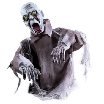

Halloween Horror Decorations Props Zombie Ghost Haunted House Scary Prop Bar Party Decoration Tricky Glowing Toy Skull