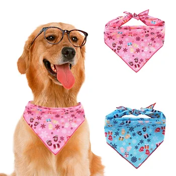 

Dog Bandana Cotton Print Triangle Scarf Washable Dog Scarf Bow Tie Cat Dog Accessories Beauty Products Pet Clothing Decoration &