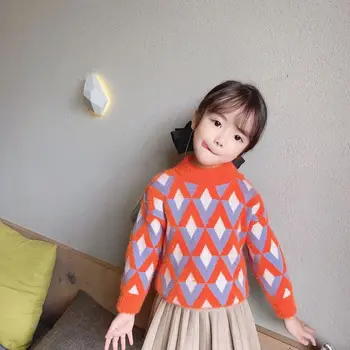 

2020 Girls Fall Winter Pullover Crew Neck Printed Prismatic Casual Top