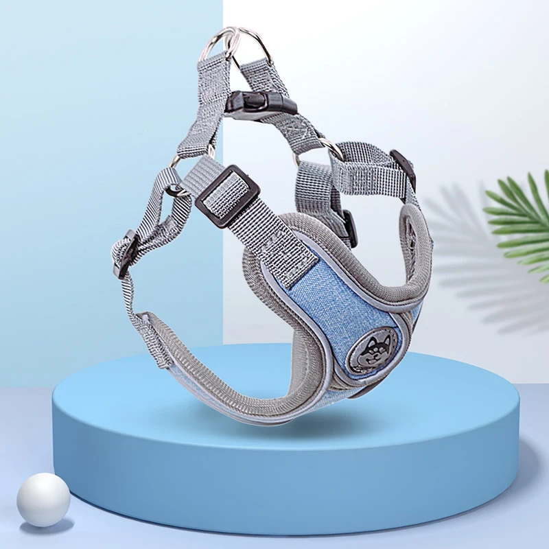 

Soft Front Dog Harness Pet Harness with 2 Leash Clips Adjustable Soft Padded Dog Vest Reflective No-Choke Pet Oxford Vest