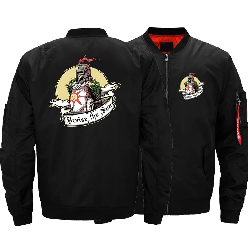 Куртка-бомбер мужская зимняя на молнии с принтом | Мужская одежда