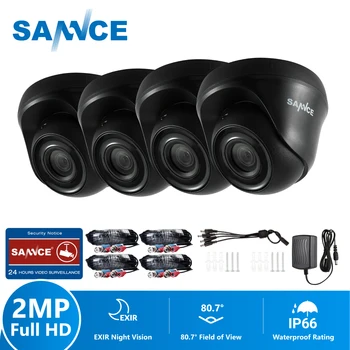 

SANNCE 4PCS 1080P HD TV1 Security Dome Camera Smart IR Night Vision CCTV Surveillance Camera Indoor Outdoor Weatherproof Camera