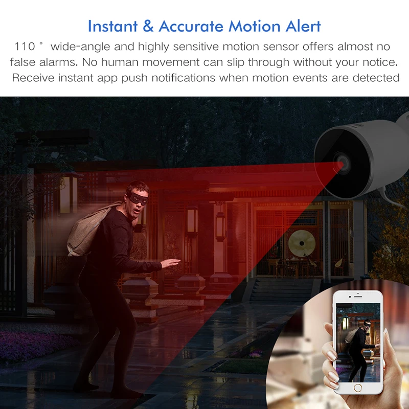 WiFi IP Camera HD 1080P Home Security Waterproof IP67 Outdoor Camera Night Vision Infrared Two Way Audio APP Tuya/Smart life