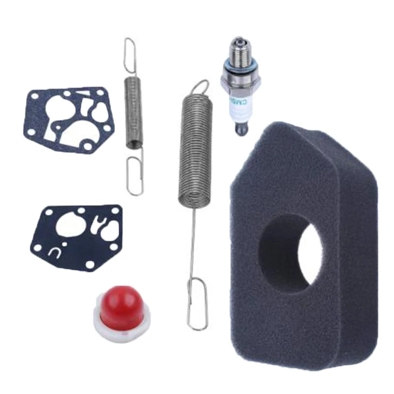 Hot Tub Gasket Set Heat Insulation Gasket Spring Air Filter Gaskets Spark Plug Kit For Briggs & Stratton 691859 692211 Primer bulb For Sprint, 450, 500 and 550 engines