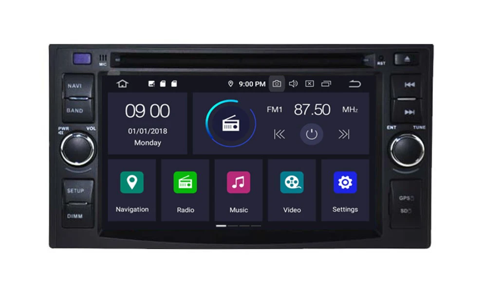 2 Din Автомобильный мультимедийный плеер Android 9 авто радио для Kia Sportage 2004~ 2010 DVD gps 8 ядер 4 Гб+ 32 ГБ Bluetooth WiFi