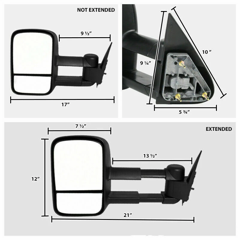 Для 99-07 Chevy Silverado GMC Sierra Pickup ручное удлинение буксировочных зеркал