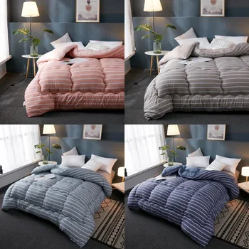 

All-Season Reversible Washed Ultra Soft Quilted Comforter Hypoallergenic Plush Microfiber Fill Machine Washable Twin Queen King