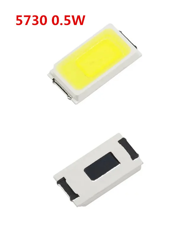 100PCS SMD LED 2835 3030 5730 Chips 0.5W 1W 3V 6V Beads