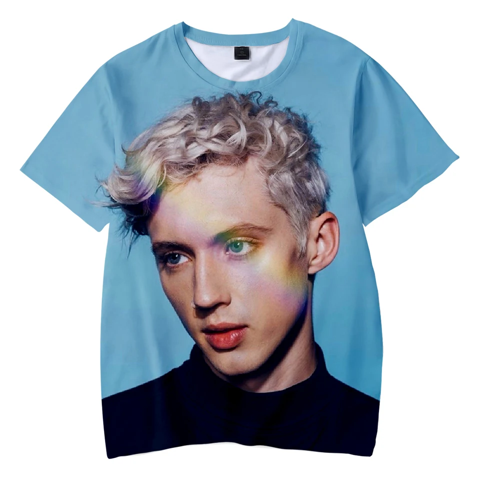 2019 летняя футболка для мальчиков Детская с 3d принтом Troye Sivan и девочек детская