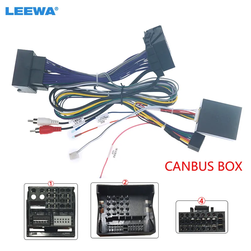 LEEWA Car 6PIN Aftermarket Android Stereo Power Cable Adapter With Canbus For Mercedes Benz C-Class C180/C200(W204) #CA6563 | Автомобили и