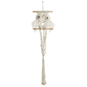 

Handwoven Macrame Owl Tapestry Plant Hangers Hanging Basket Flower Pot Holder M68E