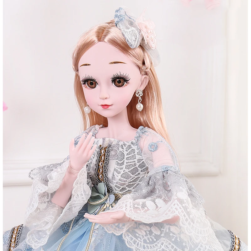 1 комплект 60 см BJD куклы игрушки с одеждой 3D глаза свадебное платье девушка кукла