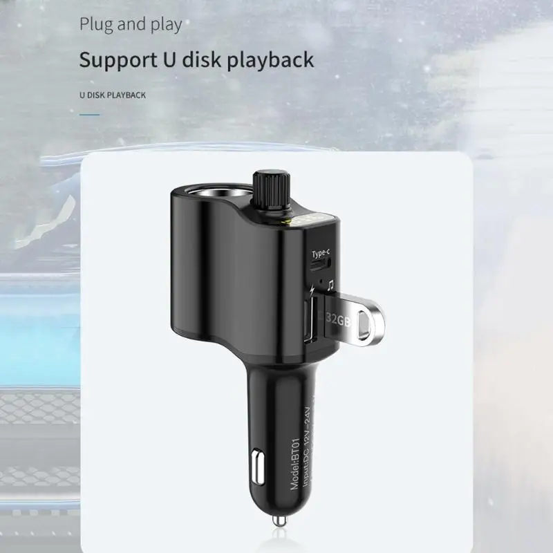 Bluetooth Автомобильный mp3 плеер FM передатчик светодиодный USB 3.1A зарядное устройство Handsfree внешний U диски автомобили аудио Электроника