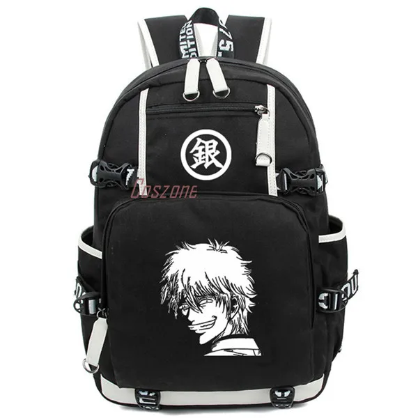Gintama Cosplay Backpack Cartoon Luminous Student School Shoulder Bag Teenage Laptop Travel Bags
