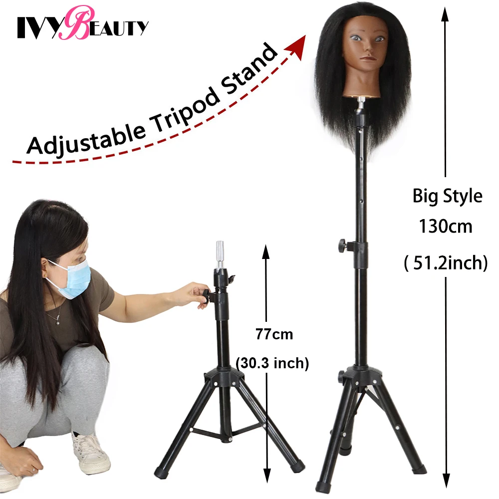 New Wig Stand Tripod Mannequin Head Stand, Adjustable Wig Head Stand Holder  For Hairdressers Salon Display Styling Tripod For Wi - AliExpress