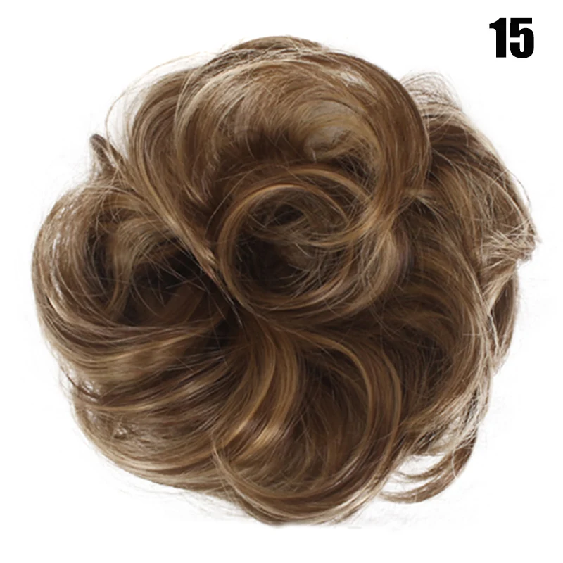 Легко носить стильные резинки для волос, естественно грязный кудрявый пучок для наращивания волос, заколка для волос - Цвет: 15
