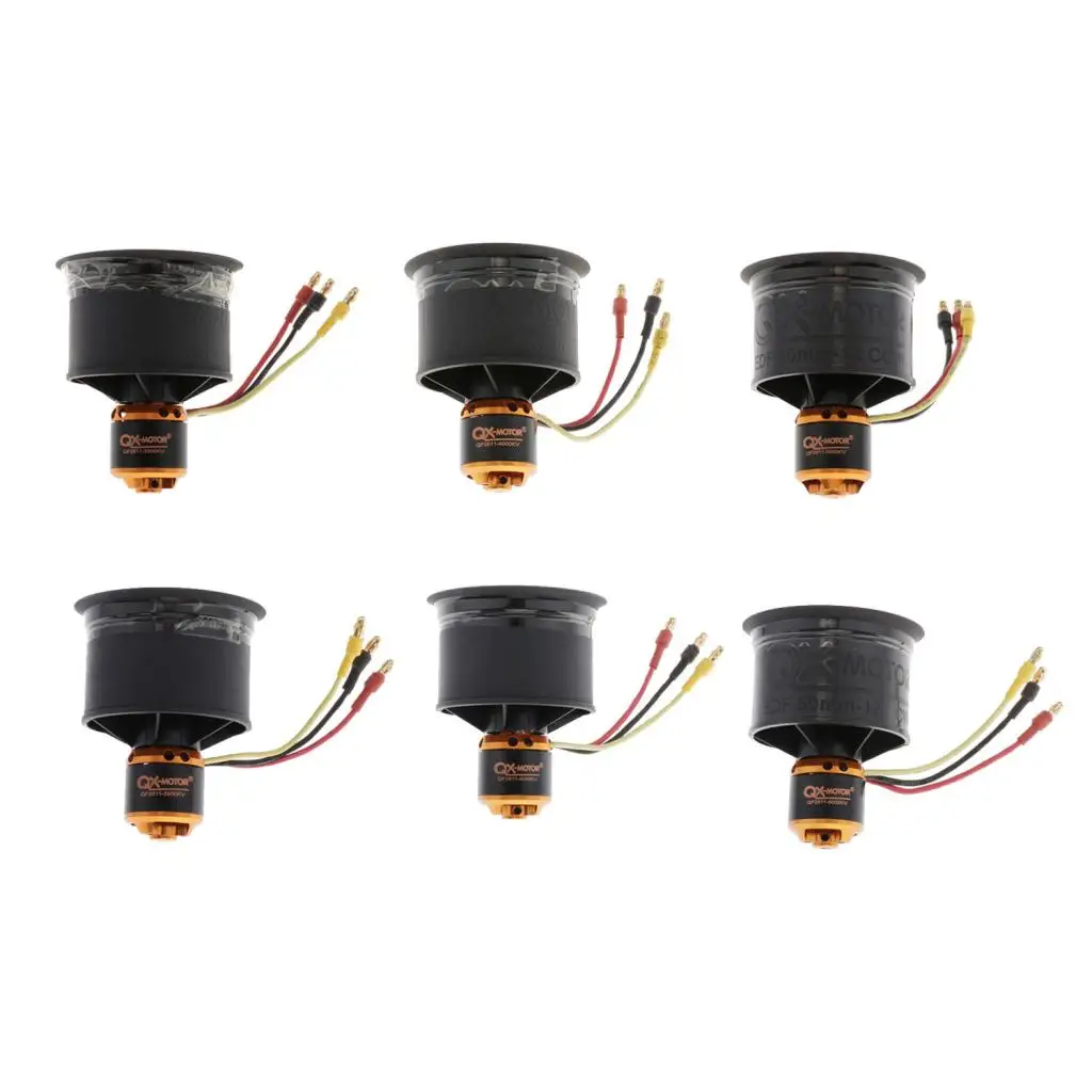 5-Blade 50mm Duct Fan Brushless Motor For RC EDF Jet AirPlane 5-Blade 50mm Duct Fan Brushless Motor For RC EDF Jet AirPlane