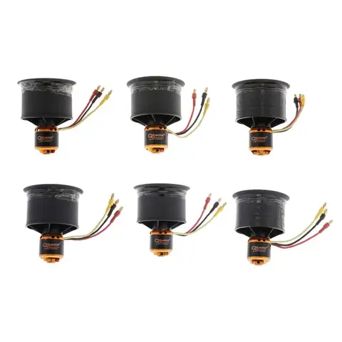 5 Blade 50mm Duct Fan Brushless Motor For RC EDF Jet AirPlane title=