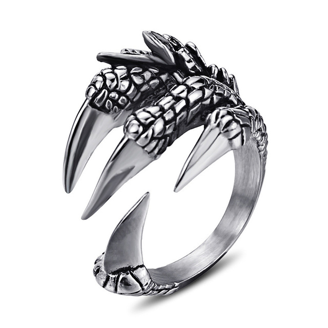 Exaggerated Warrior Skull Mask Ring Fashion Men Domineering Ring Death Demon Retro Ring Jewelry Gift Resizable