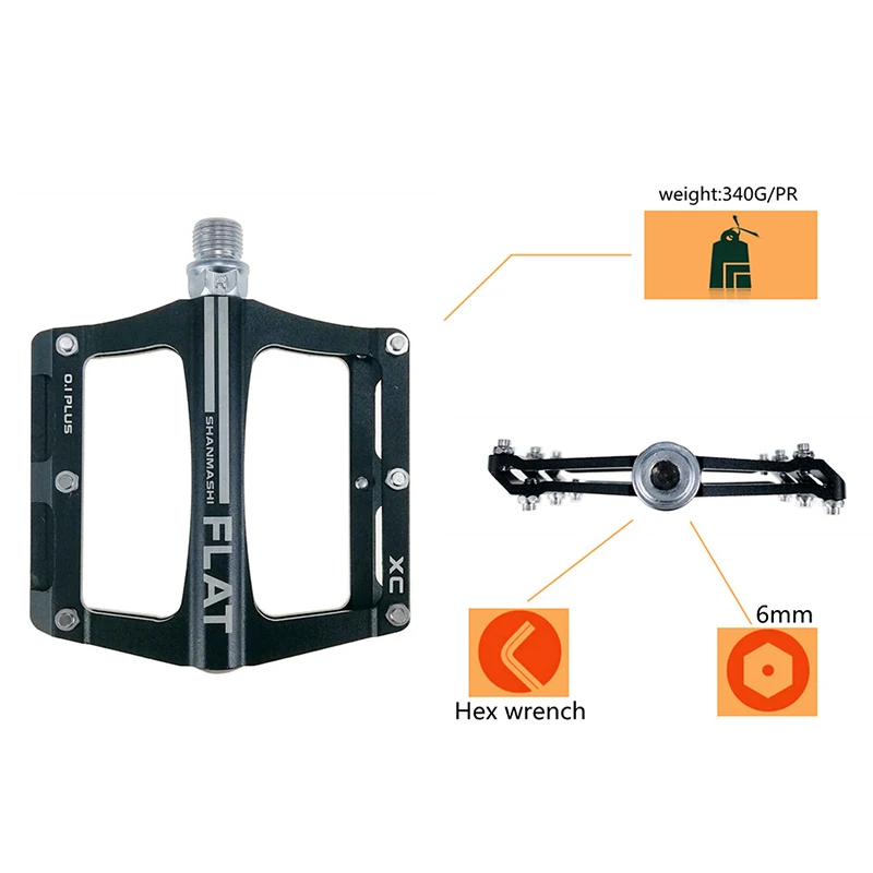 1 пара велосипедная педаль большой удобный подшипник Плоские Педали MTB Горный Дорожный велосипед BMX велосипедные педали
