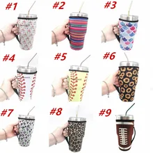 100 шт 9 видов стилей Леопардовый принт Радуга кактус оболочка для бутылки с неопреновой изоляцией рукав сумка чехол для 30 унций стакан